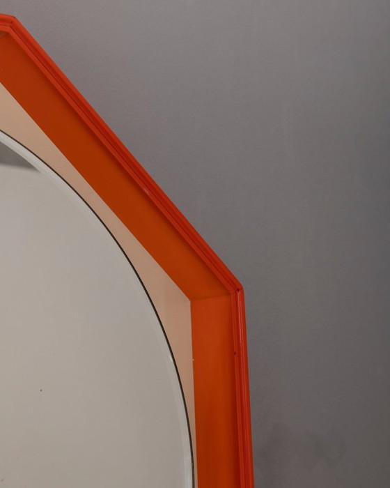 Image 1 of Vintage wandspiegel met achtergrondverlichting uit de jaren 70, Italiaans design.