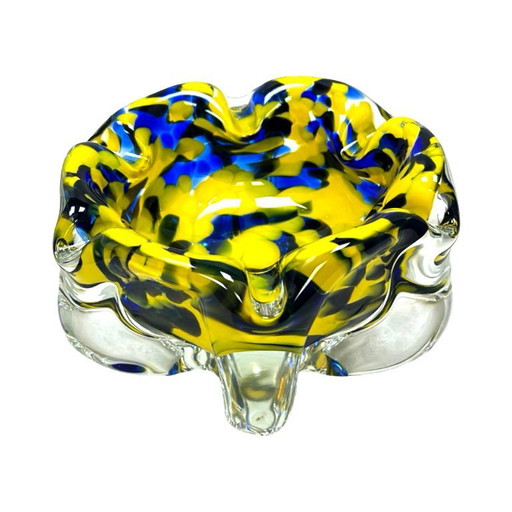 Ashtray bowl Chribska J. Hospodka Murano art glass, Czechoslovakia 1960s