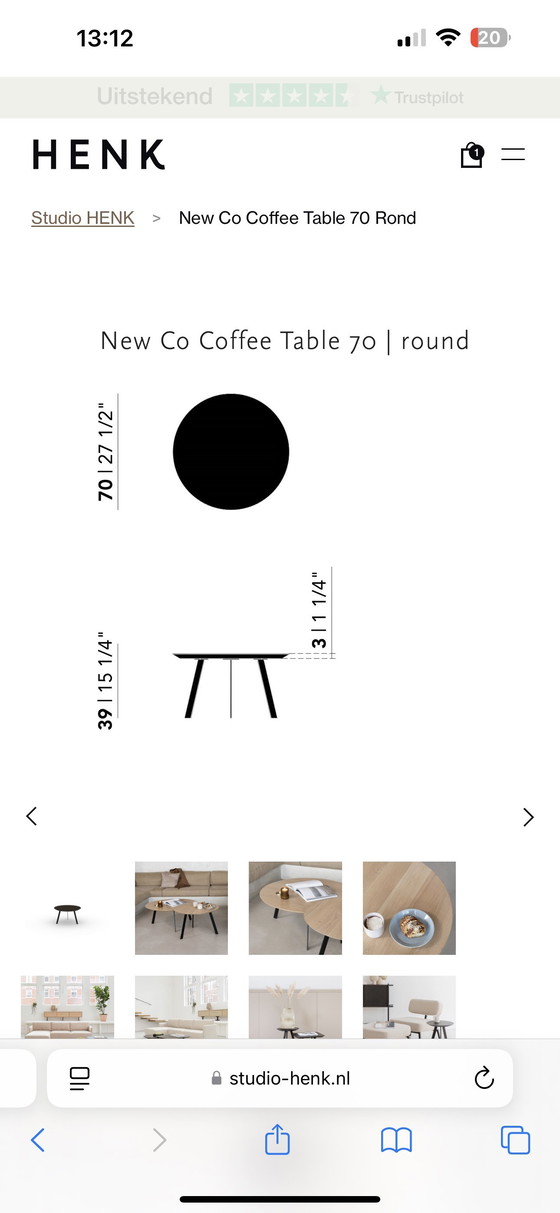 Image 1 of 2x Studio Henk Co Coffee Table Round - salontafels Studio Henk