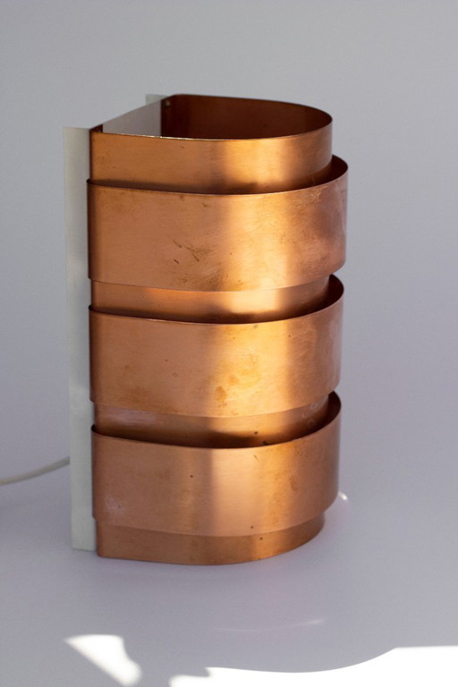 Aplique de pared Hans-Agne Jakobsson en cobre, modelo V155 - Suecia, década de 1960