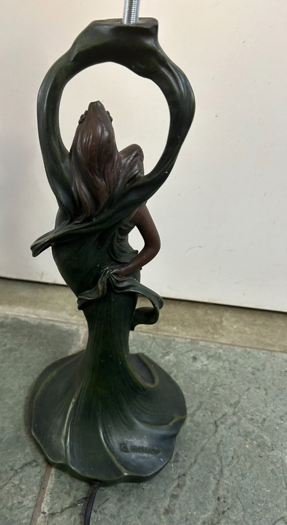 Lámpara de Mesa Art Nouveau 2 Ninfas August Moreau – Auguste Moreau, Lámparas de mesa, Other, Metal (photo 15 of 16)