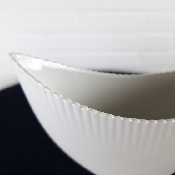 Image 1 of Vase vintage en dents de requin Tapio Wirkkala blanc Rosenthal