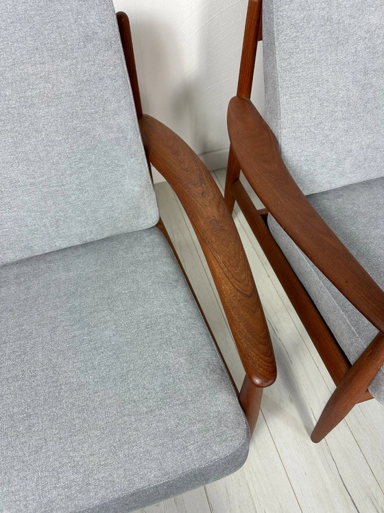 Image 1 of 1/2 Vintage Model 118 Teakhouten Loungestoel van Grete Jalk voor France & Daverkosen, Deens design, jaren 1950