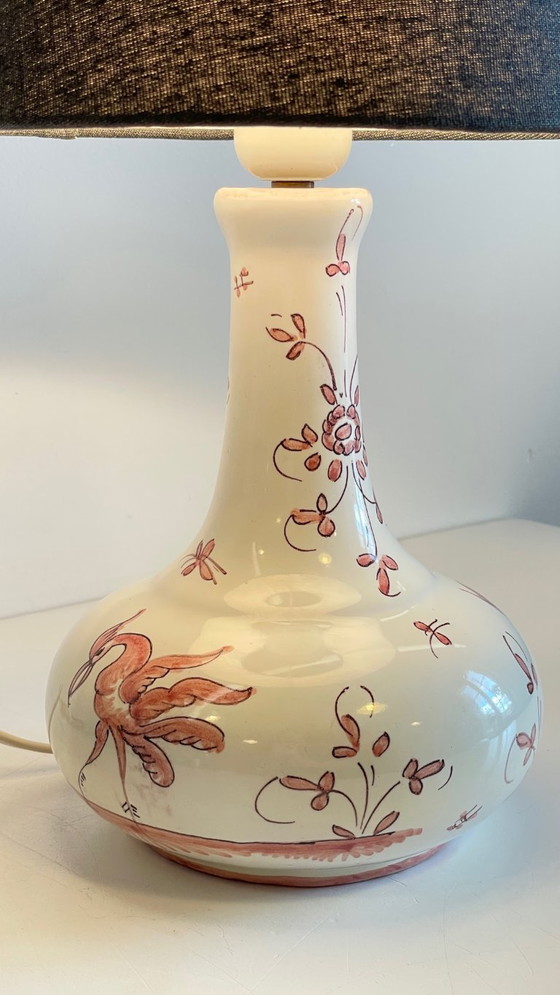 Vintage Du Matet Faience Lamp, France – MATET France, Table lamps, Canvas (photo 10 of 26)