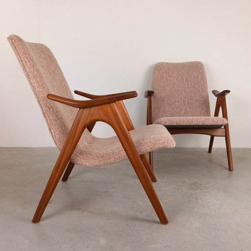 2x Louis Van Teeffelen Webe Fauteuil | Vintage Design Sixties
