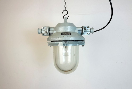 Image 1 of Lampada antideflagrante industriale in alluminio pressofuso grigio, anni '70
