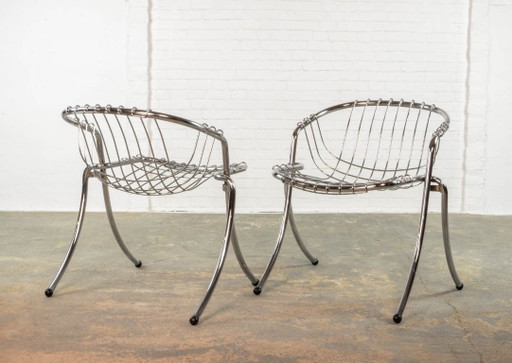 Gastone Rinaldi Italienisches Mid-Century Design Esszimmerstühle aus hellblauem Kunstleder, Modell Lynn für (photo 2 of 10)