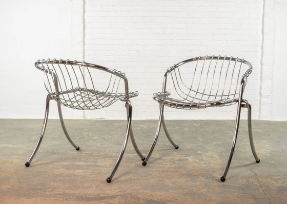 Gastone Rinaldi Italienisches Mid-Century Design Esszimmerstühle aus hellblauem Kunstleder, Modell Lynn für (photo 2 of 10)