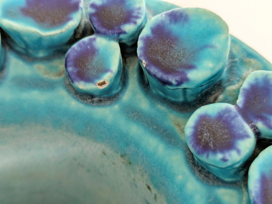 Image 1 of 1960's Ceramano Ceralux Vase von Hans Welling, Mitte des Jahrhunderts Türkis Fett Lava Keramik, Westdeutsche Töpferei