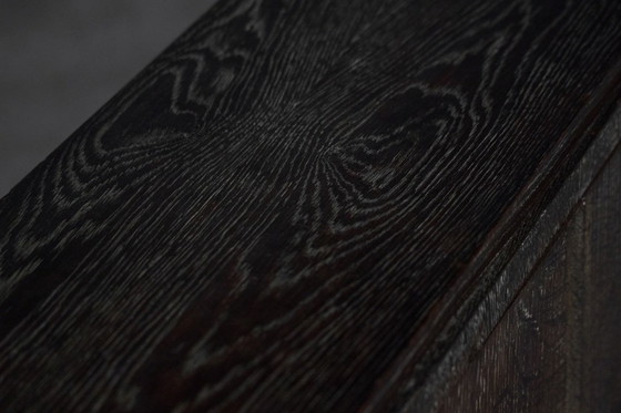 Image 1 of Modernist Art Deco Oak Cabinet, France, 1940s