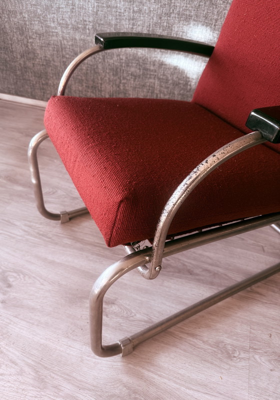 Image 1 of Rare L. vd Vlught (Gispen) Armchair, Model VI-A-138, 1931-