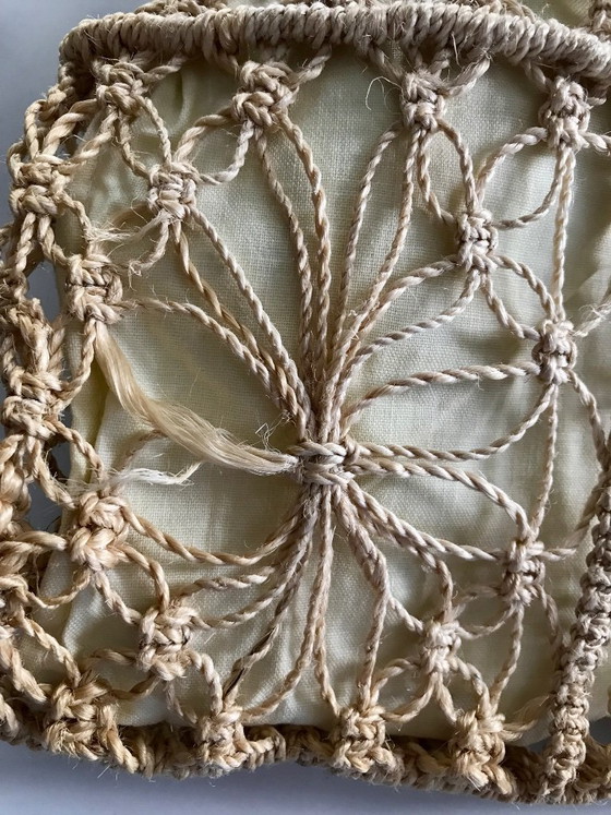 Image 1 of Vintage geweven draad draagtas