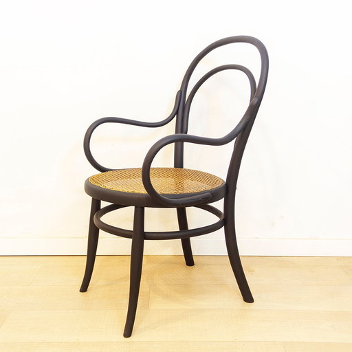 Fauteuil en bois courbé avec assise en grille