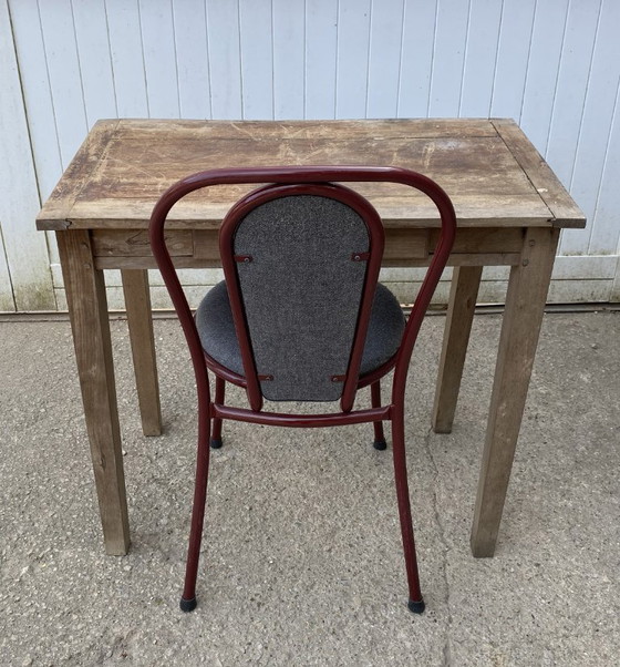 Image 1 of Bureau van massief eikenhout met 1 lade, 80x45 cm