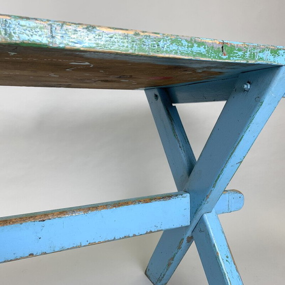 Image 1 of Vintage Solid All-wood Table with Original Patina, 1910s 