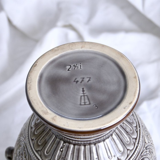 Image 1 of Grande caraffa in maiolica del XIX secolo (1840) con motivo a polena