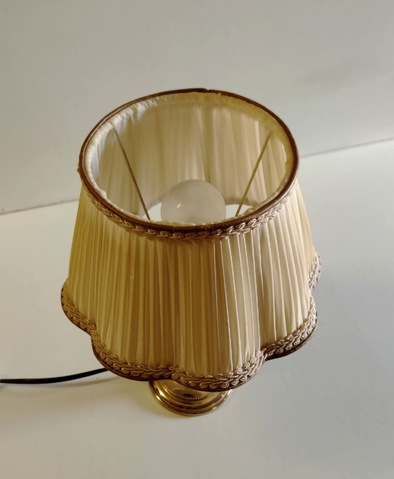 Lampe à poser en laiton et bakélite - mid.XXeme, Doré (photo 6 sur 10)