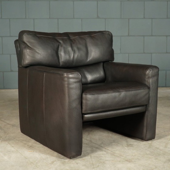 Image 1 of Designer seating area/seating group – black leather – Brühl