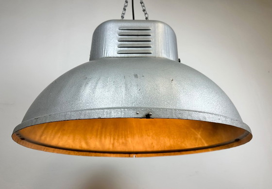 Image 1 of Lámpara colgante industrial polaca ovalada de gran tamaño, de Predom Mesko, década de 1960