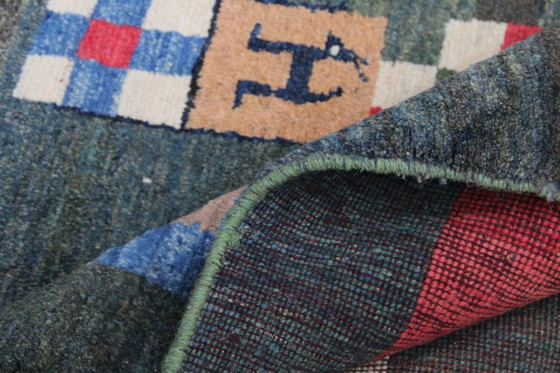 Image 1 of Original Perserteppich Gabbeh Ghashghai Orientteppich 196 cm x 110 cm Alt Natur