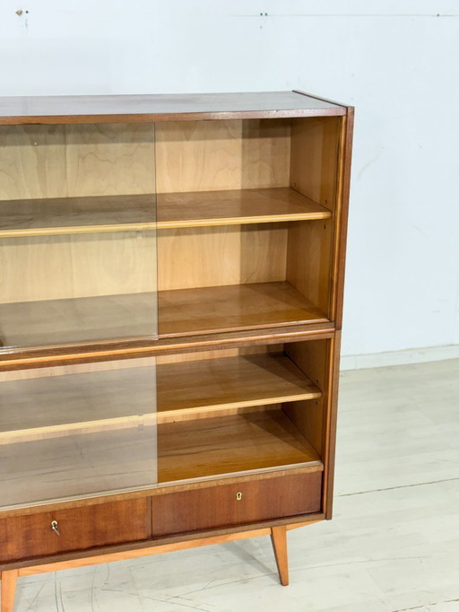 1960s display cabinet, shelf, display case, compartment cabinet, vintage highboard