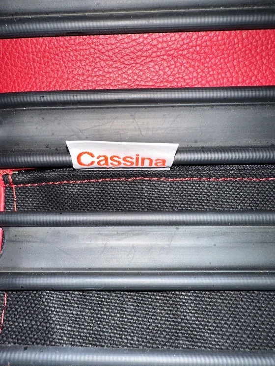 Image 1 of Original Cassina LC4 Chaise Longue – Vintage (50 years) with like-new red leather upholstery