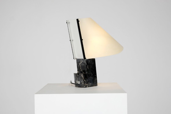 Image 1 of Lampe de table en marbre pour Stilnovo, Italie, années 1970s.