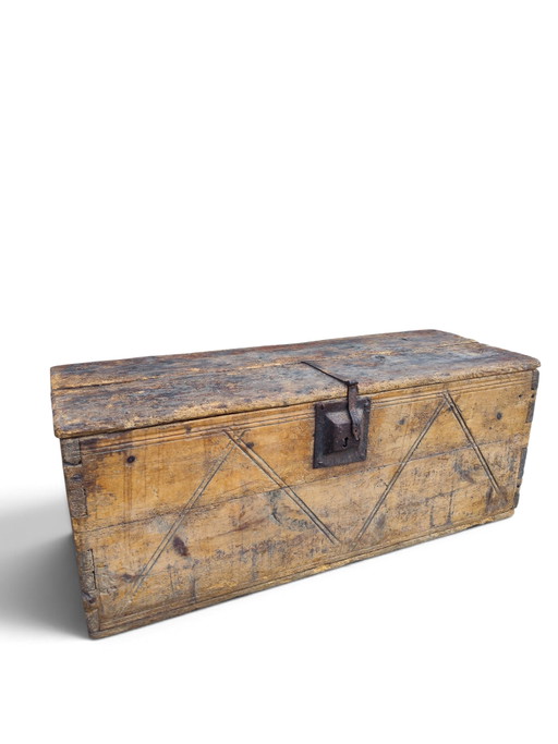 Baule italiano dei primi del XIX secolo – opbergkast, Iron, Wood