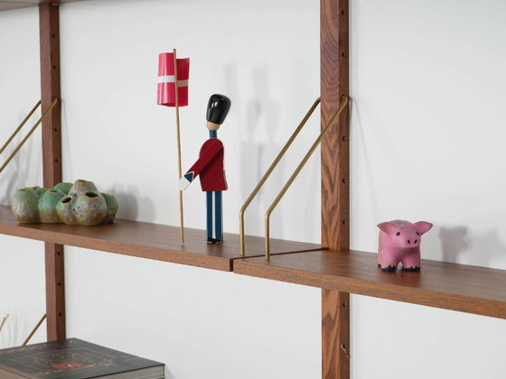 Image 1 of Modulaire wandkast van teakhout, Deens design, jaren 60, gemaakt in Denemarken.
