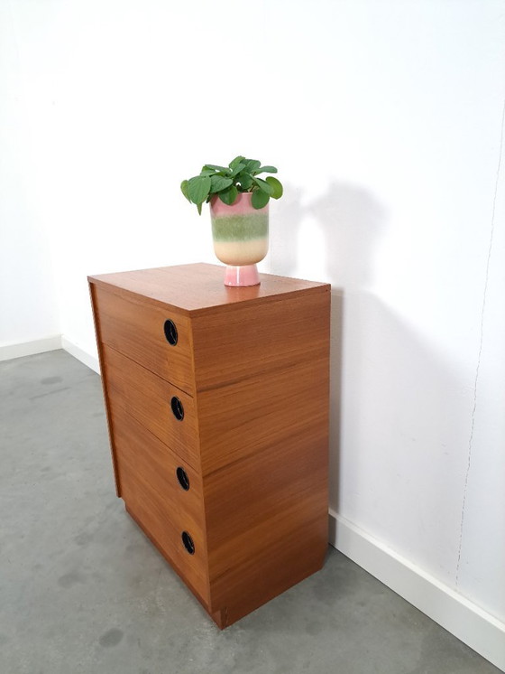 Image 1 of Scarpiera con maniglie rotonde nere, n. 2 vintage