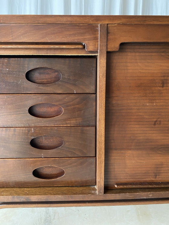 Buffet bas 503 de Gianfranco Frattini pour Bernini, Bois, Marron (photo 9 sur 13)