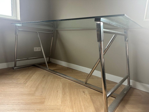 Glass desk eichholtz