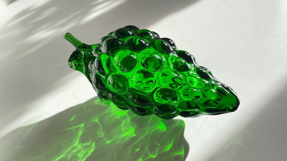 Image 1 of Vintage groene glazen druiventros