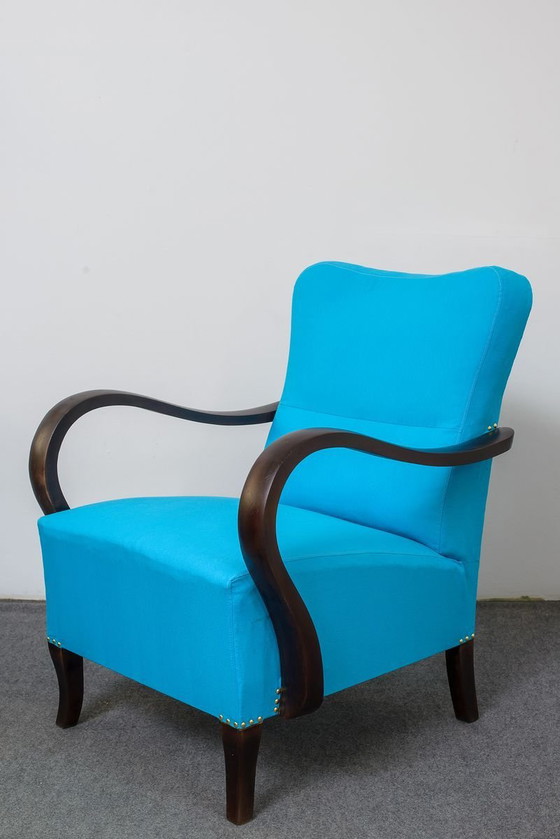 Ensemble de Fauteuils Art Déco Bleus, années 1920 – Art Deco (photo 4 of 9)