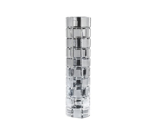 Vintage Vase - Handgeschnittenes Kristallglas - Bauhaus - Schott Zwiesel - 1950