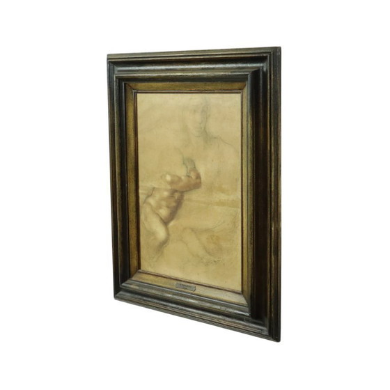 Image 1 of Impression d'art encadrée La Vierge à l'Enfant Michel-Ange