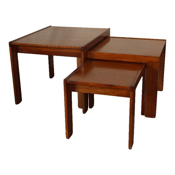 Image 1 of 3x tavolini ad incastro modello 777 di afra e tobia scarpa per cassina, 1965