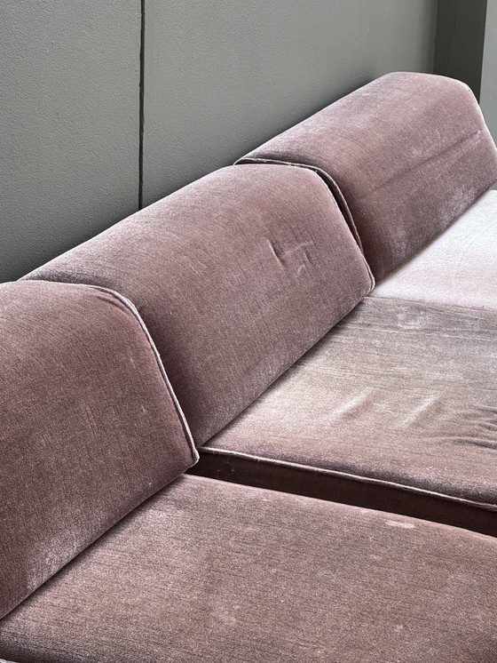 Image 1 of Vintage modular sofa mohair velvet