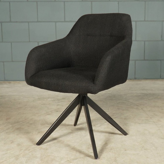 Image 1 of Set di 8 sedie girevoli / sedie da pranzo - Kick Ravi - Nero