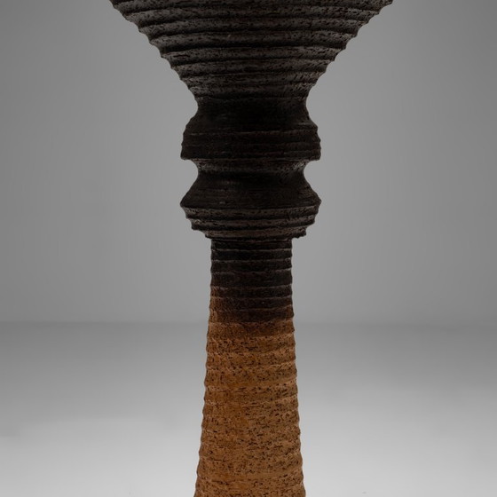 Large Earthy Ceramic Floor Lamp by Doria Leuchten, Germany, 1970s – Floor lights, Glass (photo 7 of 10)