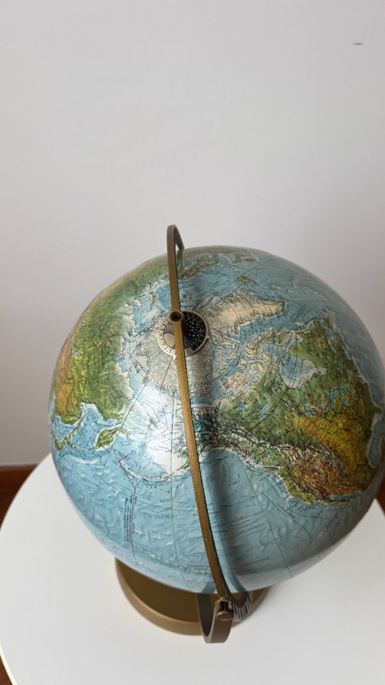 Image 1 of Vintage Scan Globe Denmark Relief Globe – The Best / Reader's Digest – Very Fine Condition