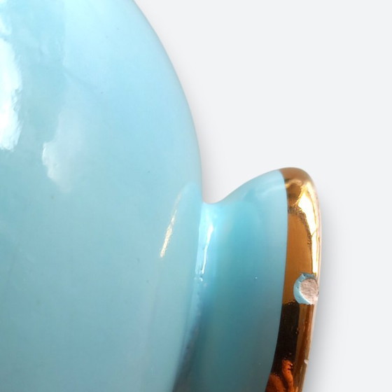 Image 1 of Art Deco ceramic ensemble turquoise with gold