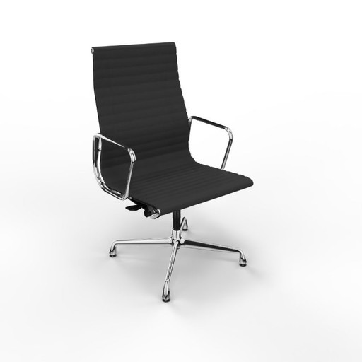 Vitra EA109 con braccioli/schienale alto, nero/imbottito