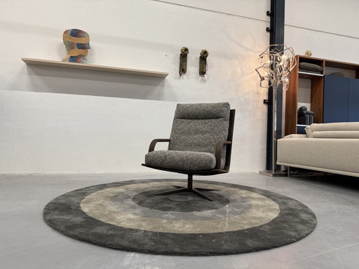 Leolux Kudo Two Swivel armchair State fabric Danza leather