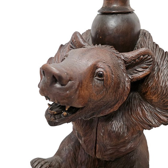 Image 1 of Antica lampada a forma di orso della Foresta Nera, fine del XIX secolo