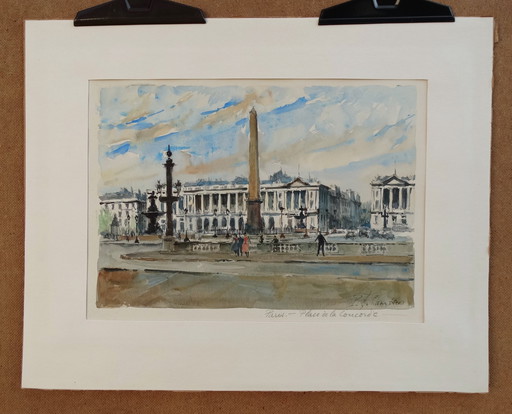 Paris, Place de la Concorde, P. E. Cambier (1914-2000)