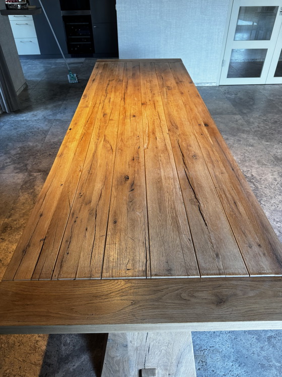 Flamant Solid Oak Dining Table 280x89x77 – Wood (photo 4 of 6)