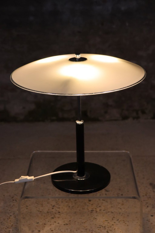 IKEA - Solist - Vintage Mushroom Desk lamp - B8802 - Black - Opal Glass