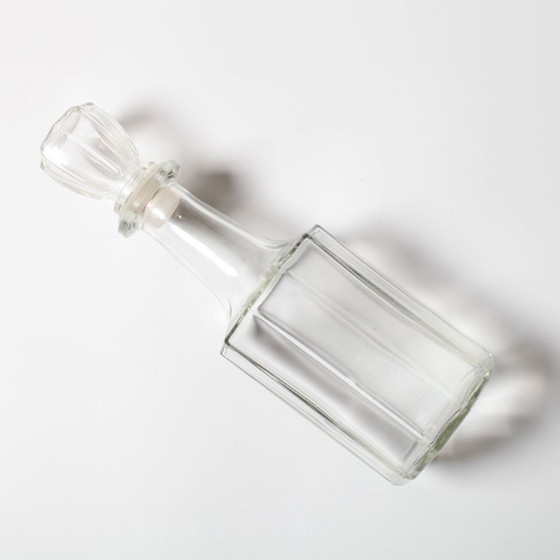Vintage Italiaanse karaf van helder glas / Gemerkt met “O.R. brevettato” / Patentontwerp uit het midden van (photo 8 of 13)