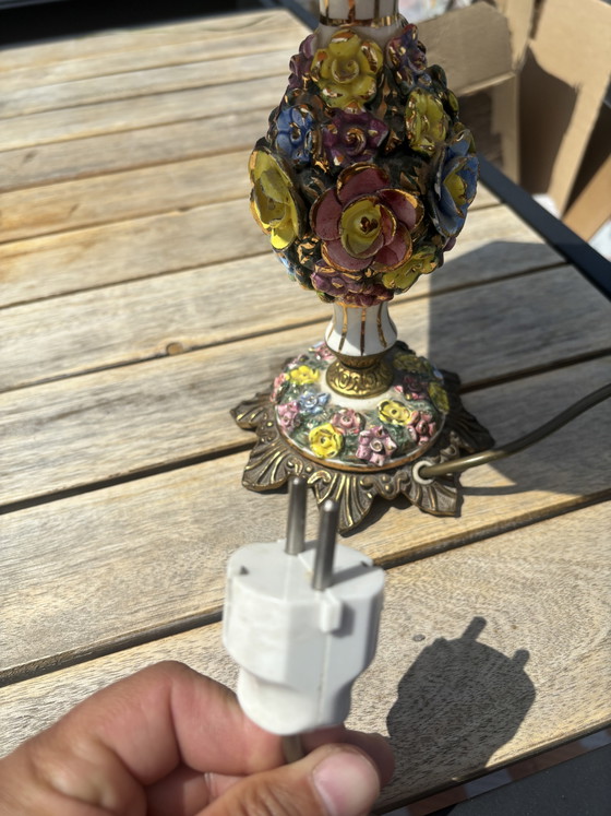 Image 1 of Vintage Italian lamp, Capodimonte style